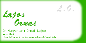 lajos ormai business card